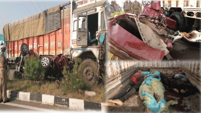 Photo of रायबरेली में भयंकर सड़क हादसा, कार और ट्रक की टक्कर में 6 लोगों की मौत
