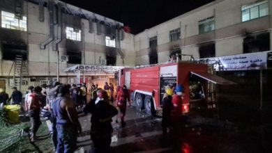 Photo of बगदाद के कोविड अस्पताल में लगी भीषड़ आग, ऑक्सीजन सिलिंडर फटने से 82 लोगों की मौत