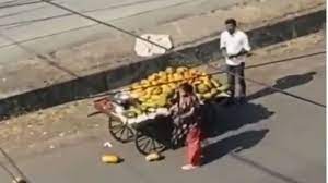 Photo of बीच सड़क पर ठेले वाले से भिड़ गई महिला प्रोफेसर, फिर एक-एक करके फेंक दिए सारे फल
